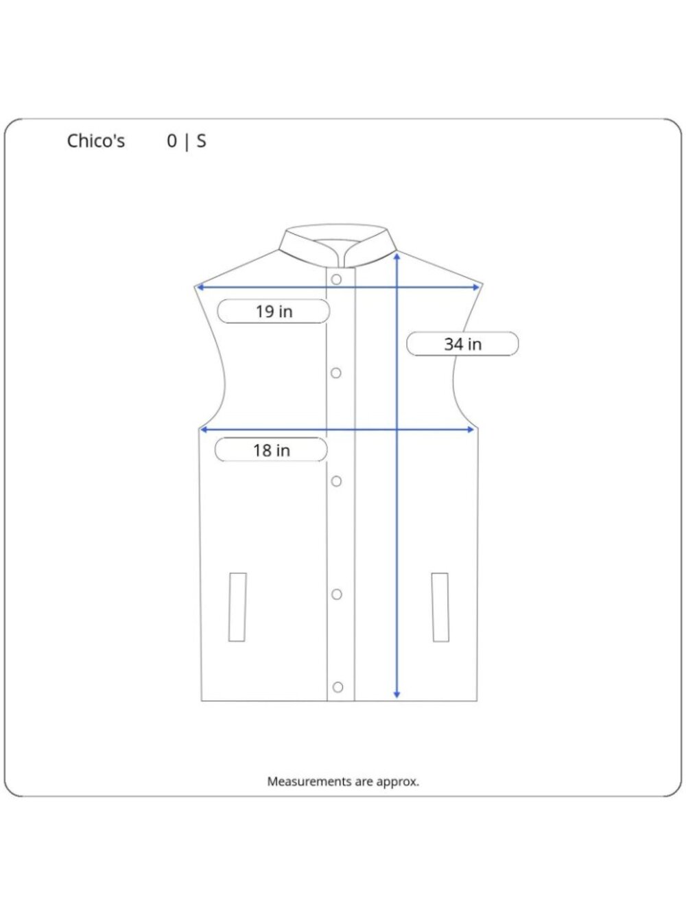 Chicos Womens Pocket Sweater Vest Gray Open Front Duster Size 0 | S - Picture 3 of 15